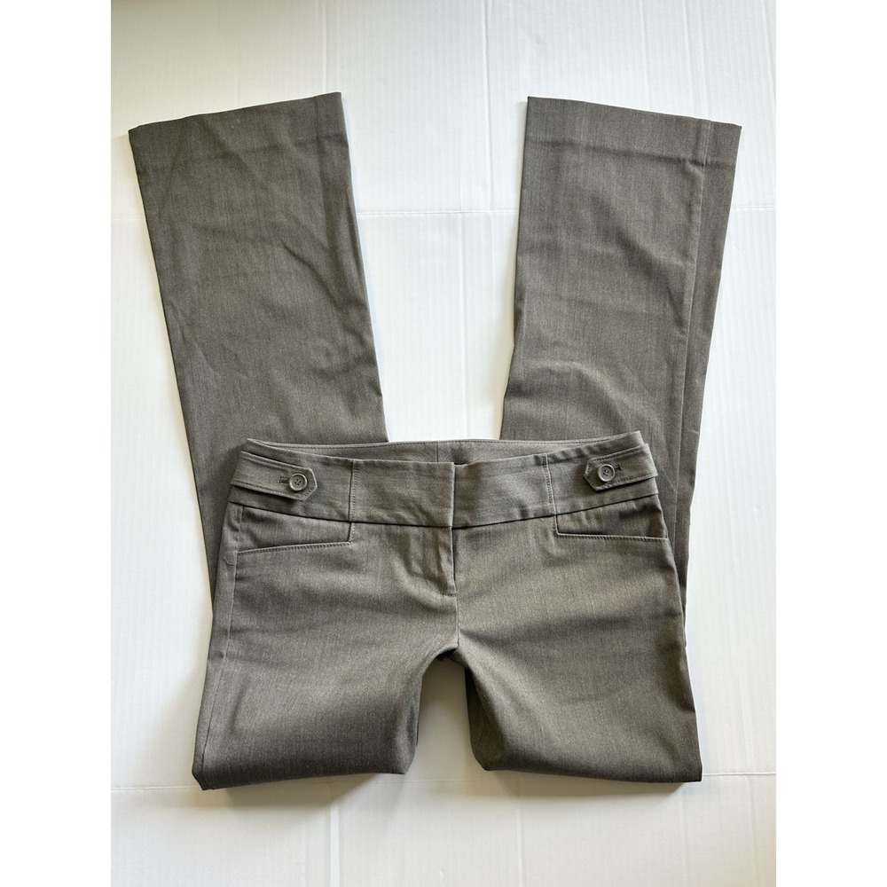 Vintage 2000s Low Rise Office Siren Boot Flare Trousers Button Detail Y2K Preppy